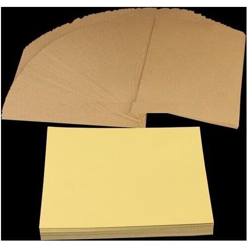 100 Sheets/lot Wholesale A4 Size Blank Kraft Adhesive Sticker Self Adhesive Printable For Laser Inkjet Printer Packaging Label