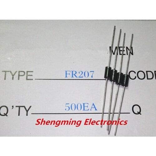 100PCS FR207 2A 1000V Fast recovery diode