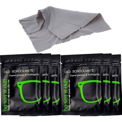 6Pcs Reusable Anti-Fog Wipes Glasses Pre-moistened Antifog Lens Cloth Defogger Eyeglass Wipe Prevent Fogging for Glasses