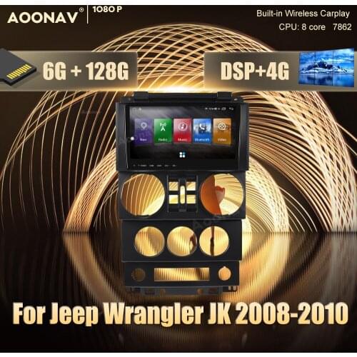 2 din Android car GPS radio multimedia player For Jeep Wrangler JK 2008-2010 car GPS navigation Stereo player Head Unit