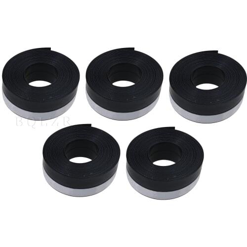 BQLZR 5PCS 5 Meters Rubber Self Adhesive Garage Door Weather Stripping Seal