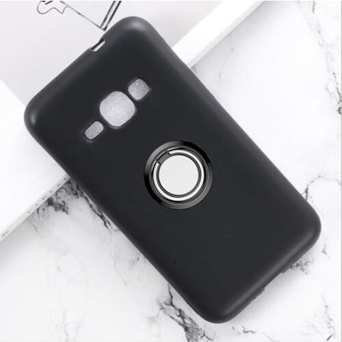 For Samsung Galaxy J1 (2016) Back Ring Holder Bracket Phone Case Cover TPU Soft Silicone On J120F SM-J120F SM-J120H SM-J120M