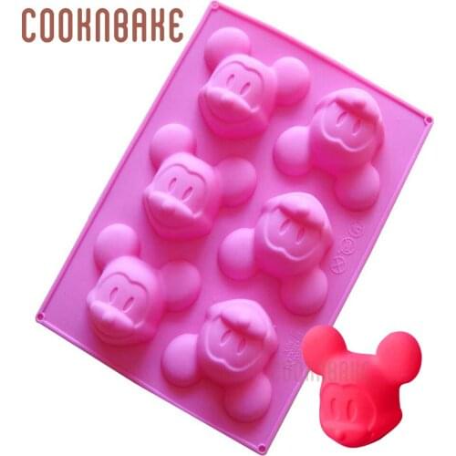 COOKNBAKE Mouse silicone cake bakeware mold 6 cavity soap candle mold chocolate ice molds Dessert pastry Mould for cooking