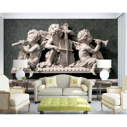 Beibehang Custom photo wallpaper 3D three-dimensional plaster embossed European decorative painting wallpaper living room wall