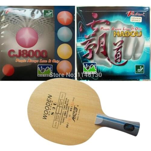 Galaxy YINHE 896 blade with Palio HADOU BIOTECH and CJ8000 BIOTECH 2-Side Loop Type rubbers Long Shakehand-FL