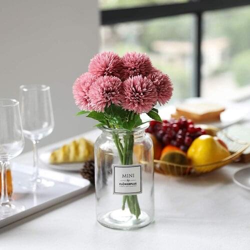 Artificial Hydrangea Flowers, Silk Chrysanthemum, Small Ball Flowers for Home, Garden, Party, Office Decoration, Bridal Wedding