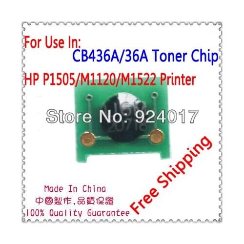 For HP Laserjet P1505 M1522 M1120 P1505N M1522N M1522NF Printer Toner Chip,For HP CB436A 436A 36A 1505 1522 1120 436 Toner Chip