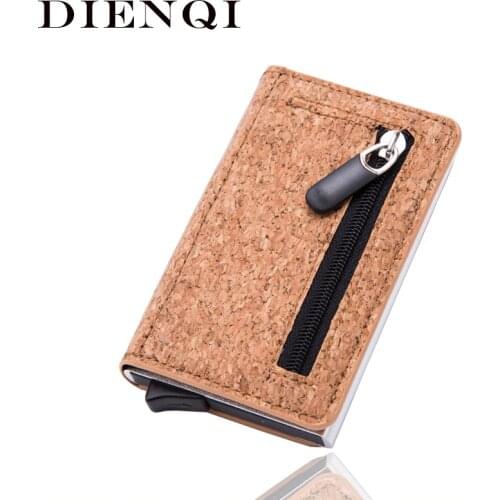 DIENQI Rfid Card Holder Men Wallets Mini Purse Money Bag Slim Thin Smart Wallet Male Leather Purse Small Vallet Portfel New 2020