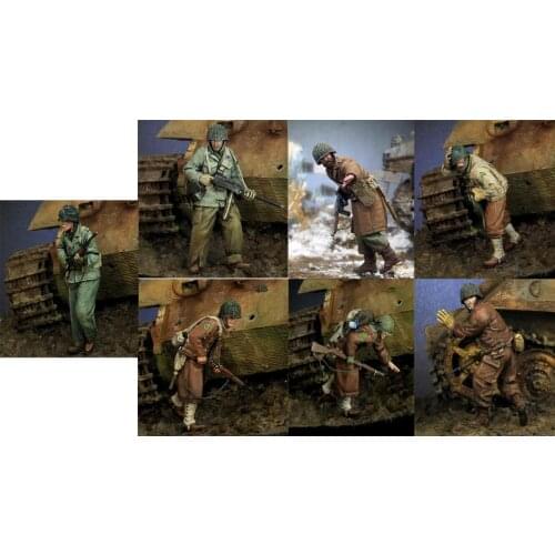 1/35 Scale Unpainted Resin Figure US Crew 7 figures