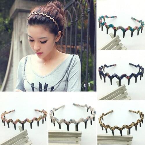 New Modern Simple Toothed Headband Hair Comb Wave Zigzag Band Fashion Notched Korean For Women Fall-resistanrt Hair Accessories