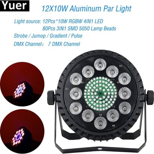NEW Design LED Par Light 12x10W RGBW 4IN1 Par Can DMX512 Remote Par Light For DJ Disco Home Party DMX Stage Lightimg Indoor