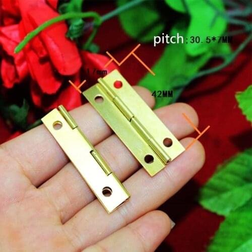 Wholesale Yellow Metal Cabinet Door Luggage Hinge,4 Holes Decor,Furniture Decoration,Antique Vintage Old Style,42*17mm,200Pcs