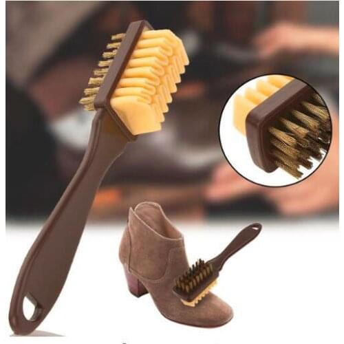 Useful 2 side Shoe Brush and Rubber Home Suede Shoes Leather Shoes Polishing Brushes Boot Cleaner Mayitr