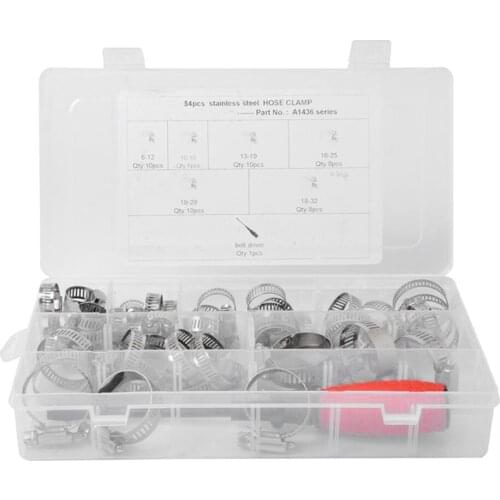 Stainless Steel Adjustable Range Worm Gear Hose Clamp Fuel Line Clamp for Plumbing Automotive and Mechanical Application