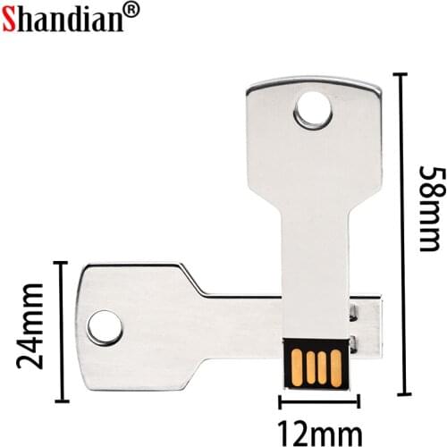 SHANDIAN Hot Super Mini Usb Flash Drive Metalen usb stick 64GB pendrive 64gb 32GB 16GB 4GB waterdichte pen drive flash disk