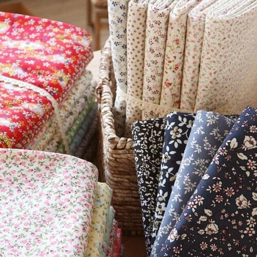 Width 145cm Cotton Floral Fabric Patchwork Breathable Cloth By Half Meters For Quilting Baby Bedding Sewing Clothes Material
