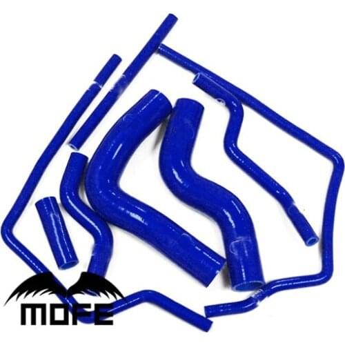 8PCS Original Logo Coolant Heater Silicone Radiator Hose For Impreza GC8 EJ20 2.0 STI WRX GT 1997-2000 Blue Color