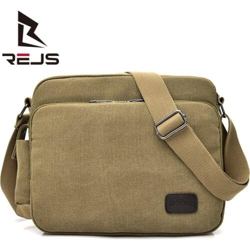 REJS LANGT Casual Mens Shoulder Bag Retro Design Crossbody Bags Daily Work Nylon Bag Anti-Theft Large Capacity Travel Sac