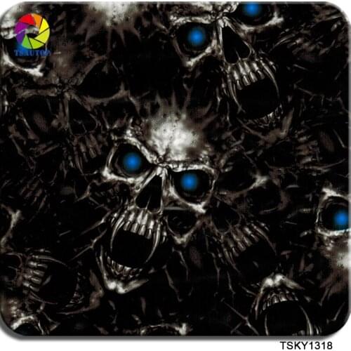 TSAUTOP size 0.5X20m skull immersion printing film for hydrograph WDF1318