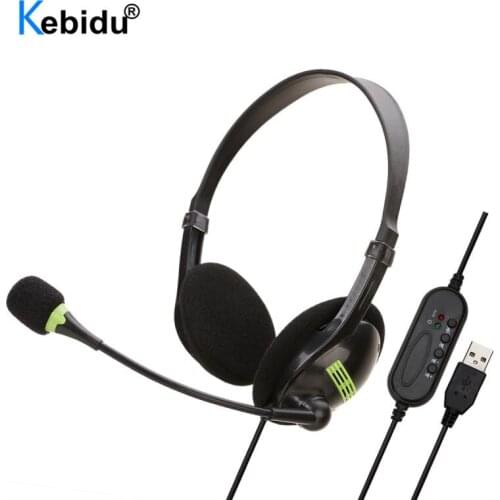 Noise Cancelling USB Headset With Microphone Computer PC Headset Lightweight Wired Headphones For PC /Laptop/Mac/ School/Kids