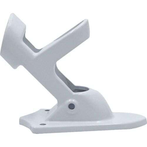 Screws Install Aluminium Alloy Flagpole Bracket Flag Post Support Base Flagstaff Wall Mount Flagstick Fixator (White)