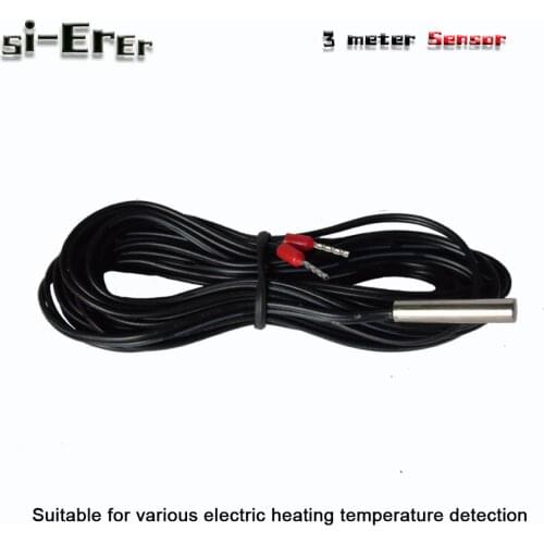 Black /white 3m cable indoor floor heating sensorwaterproof probe
