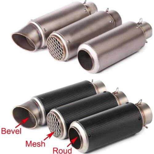 51mm/60mm motorcycle pipe exhaust with DB killer muffler Moto Exhaust Pipe Muffler Carbon Fiber GP-project Exhaust Pipe R6 MT07