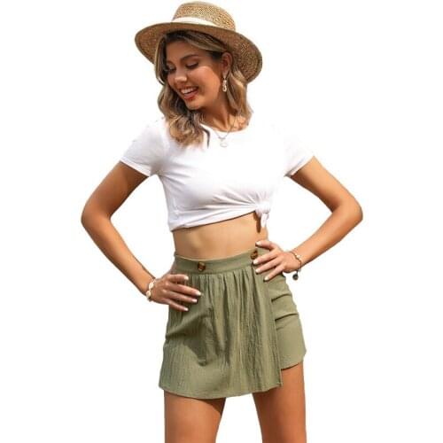 Womens Pleated Shorts Skirts Ladies High Waist Sports Running Shorts Golf Tennis Skorts Exercise Dance Safety Summer Shorts