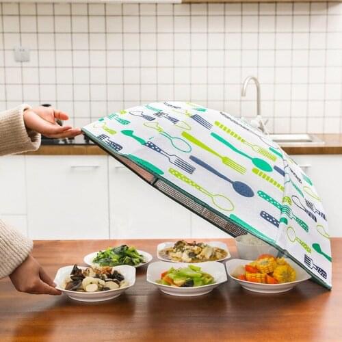 1 pcs Household Insulation Dish Cover Large Dust-proof Dish Cover Kitchen Foldable Dining Table Food Leftover Dish Cover