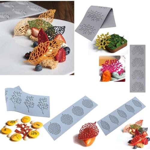 3D Coral Leaves Silicone Mold Candy Chocolate Sugar Chocolate Sugar Ice Pastry Baking Tool Mould Soap Mold Cake Decorator New