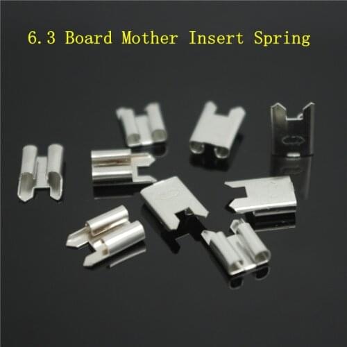 6.3 Circuit Board Female Plug Springs PCB Butt Plug Springs Circuit Board Solder Terminals