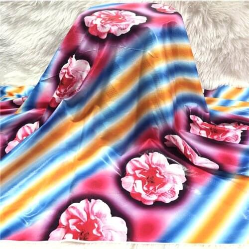 African 100%cotton Perfume 5yards RIche Fabric Print Bazin Riche Fabric after wash keep shiny original bazin riche fabric