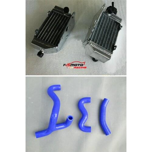 Aluminum Radiator + Silicone Hose For KTM 50 SX/SX MINI/SXS 50cc/ 49cc 2-STROKE 2012-2018 13 14 15 16 17