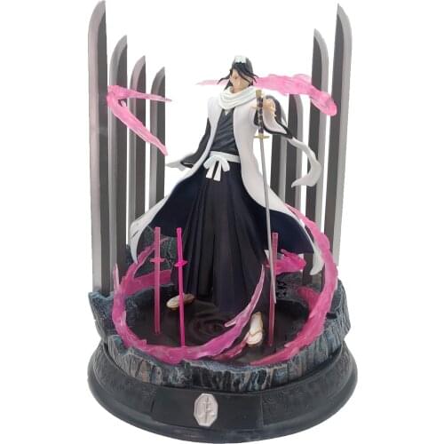 Anime Bleach Kuchiki Byakuya Battle Ver. GK PVC Action Figure Figurines Statue Collectible Excellent Model Kids Toys