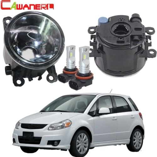 Cawanerl Car Accessories Front Fog Light Lampshade + H11 LED / Halogen Bulb DRL 12V For 2006-2014 Suzuki SX4 (EY, GY)