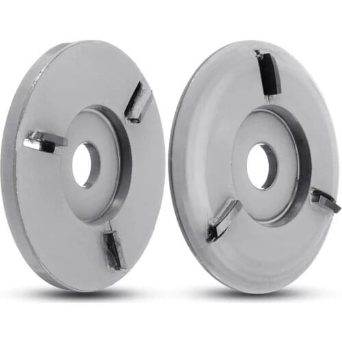 90mm Diameter 16mm Bore Silver Power Wood Carving Disc Angle Grinder Attachment - Round