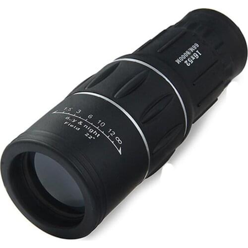 Durable 16X52 Dual Focus Monocular Telescope Zoom Binoculars 66M/8000M HD Scope With Strap Optical Lens/Rubber Outdoor Camp Tool