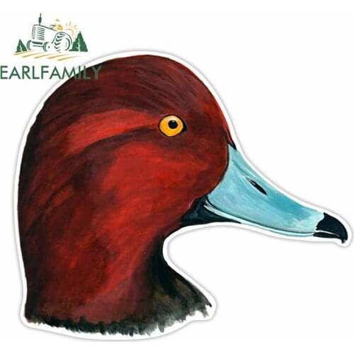 EARLFAMILY 13cm x 11.1cm Red Head Duck Head High Quality Printed Vinyl Decal Wall Window Car Sticker Waterproof Graphics