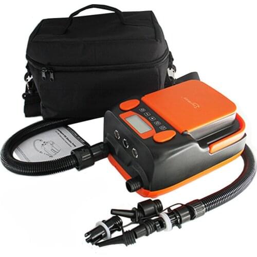 16PSI Electric Air Pump Portable Pressure Air Pump Auto-Off Electric Pump Inflator/Deflator with 6 Nozzles for Inflatable Boat