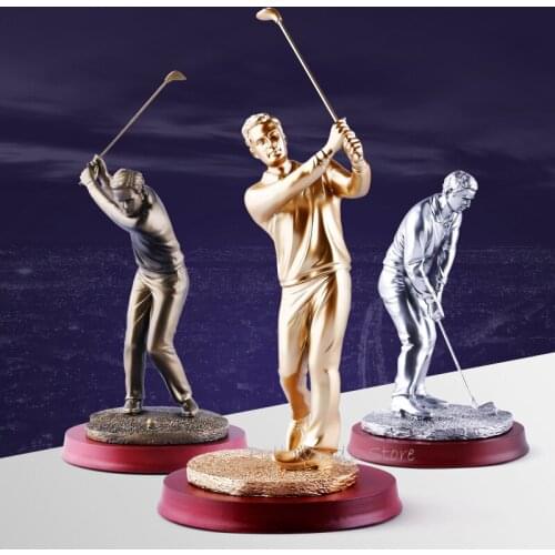 Exquisite Golfer statue Home decorations Lifelike golf action figures Decoration Business gifts