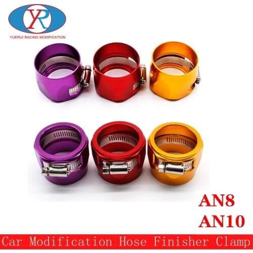 AN8/AN10 Fuel Line Hose End Fitting for Fuel Oil Air Line, Aluminum Alloy Hose Finisher Clamp