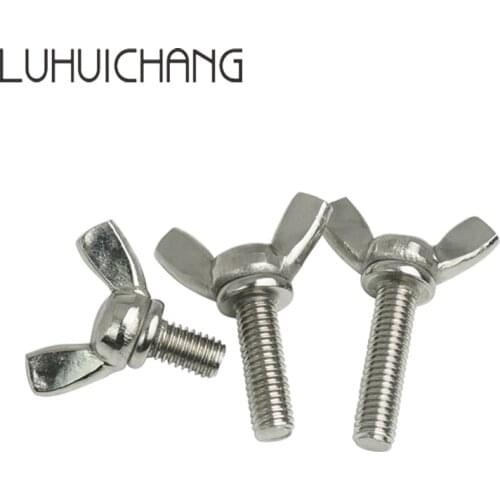 Liuhuichang 10pcs/lot M5 M6 M10 304 Stainless Steel Butterfly Bolt Wing Screw Claw Thumbscrew Bolt
