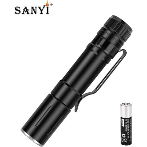 Sanyi Mini Penlight 3 Modes LED Flashlight Zoom Focus Torch Pocket Light Waterproof Portable Lantern Powerful Led For Camping