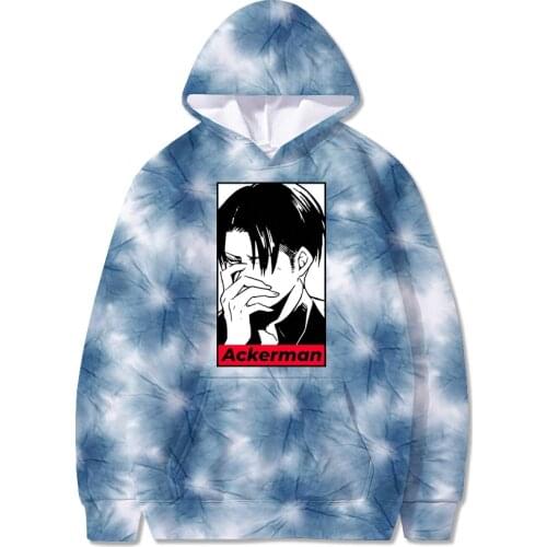 Hot Anime Attack on Titan Ackerman Hoodies Pullovers Tops Long Sleeves Tracksuit Men Women Harajuku Hoodie Sweatshirts Vintage