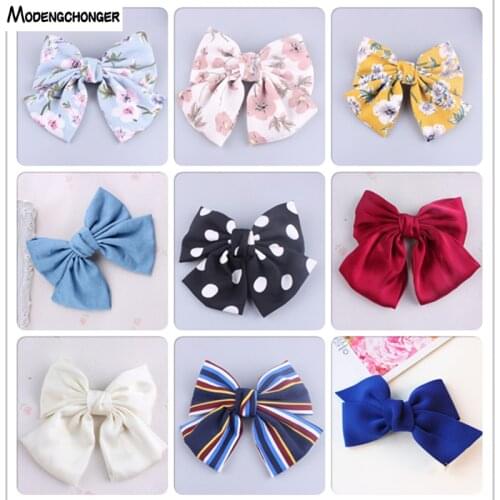 Newnest For Women Print Quality Large Barrette Hairgrips 2 Layers Large Bows Hair Clip Barrettes Girls Hairpins Hair Accessories