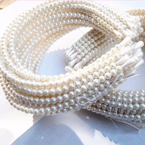 Simple Design Imitation Pearl Hair Band Girls Hair Accessories Women Headband Wedding Party Bridal Hair Hoop Elegant Hair Hoop