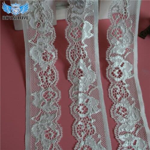 Wholesale elastic stretch Lace trim 35mm DIY lace garters Lingerie headband garment Underwear Sewing Craft Accessories 500 yards