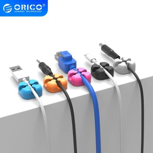 ORICO 10Pcs Colorful Cable Winder Wire Storage Silicon Cable manager Holder Desk Tidy Organiser For Digital Cable