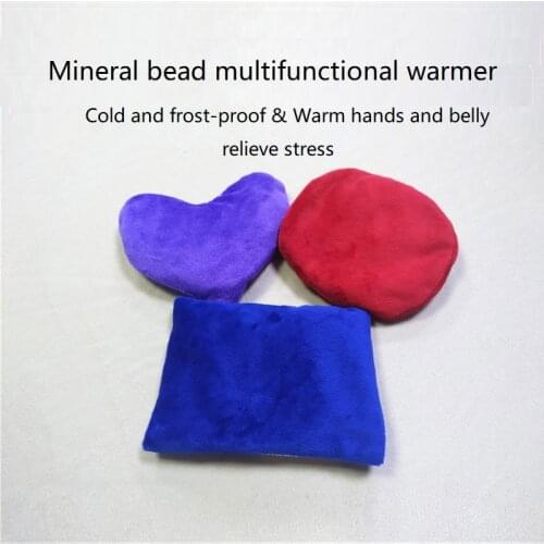 Heart Pillow Back Support Warmer Cushion Mineral Beads Small Plush Sofa Indoor Home Sofa Decor Winter Children Girl Gift Health