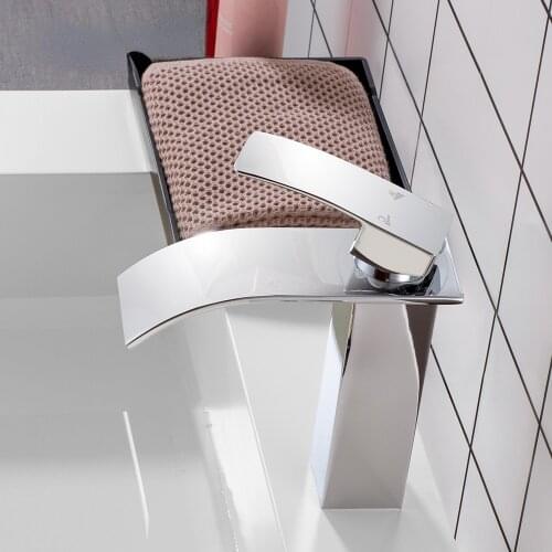 Brand New Polished Basin Sink Water Tap Single Lever Single Faucet Mixer Hole Deck Mounted Basin Bathroom Faucet